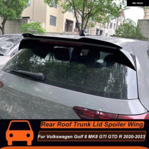 フォルクスワーゲン ゴルフ 8 MK8 GTI GTD R 2020-2023 リアルーフ トランク リッド カースポイラー ウィング ABS カーボン 外装