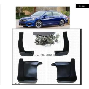 4PCS ブラック プラスチック 車 フロント リア フェンダー マッド スプラッシュガード セット ホンダ アコード 2016 2017 マッドガード