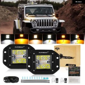 5インチ 72W 埋め込み型LEDポッドライト 6モード メモリ機能付き ハーネス 付きドライビングランプ トラック ピックアップ オフロード