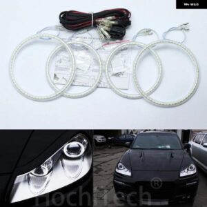 ポルシェ カイエン 957 2007 2008 2009 超高輝度 SMD ホワイト LED エンジェルアイ 2600LM 12V リングキット デイタイム ランニングライト