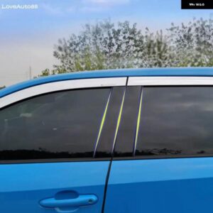 車体ミドルコラムサイドカバー フレーム トリム ステッカー 外装 アクセサリーウィンドウ フレーム トヨタ RAV4 RAV-4 2019-2023アクセサリー