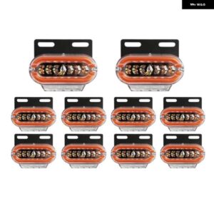 10個 LED トレーラーライト 24V サイド マーカーライト トラック ライトガイド ストロボライト トラック サイドライト トレーラーシグナルライト