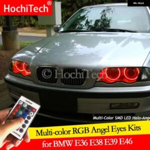 BMW 3 5 7シリーズ デイタイム ランニングライト DRL E36 E38 E39 E46 M4 エンジェルアイズ LED RGB マルチカラー ヘッドライト リングキット