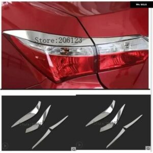 2014 -2016 トヨタ カローラ クローム リア テールライト ランプカバー トリム リア テールライト アイブロウ アイリッド