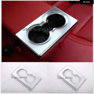 ABS インテリア リア ウォーター カップ ホルダー トリム カバー 1個 アルファ ロメオ ジュリア 2017 2018