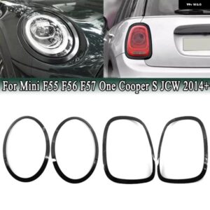 MINI F55 F56 F57 COOPER S JCW ONE 2014-2021 フロント ヘッドライト / リア テールライト サラウンド トリム リング スタイリング ライトデコレーション