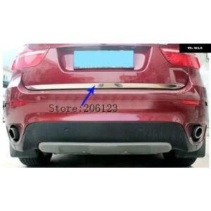BMW X6 E71 2009-2013 ステンレス リア トランク モールディング リッドカバー トリム