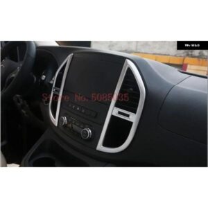 アクセサリー メルセデス ベンツ VITO W447 2014 - 16 2PC ABS ミドル コントロール エアコン パネル モールディングカバー キット トリム