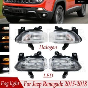 ジープ レネゲード 2015-2018 フォグランプ DRL ヘッドライト フォグランプ デイタイム ランニングライト ドライビングライト フォグランプ LED ハロゲン