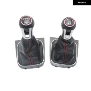 VW ジェッタ 6 A6 MK6 GLI 2012-17 カー スタイリング 5/6速カーギアスティックレベル シフト ノブ レザー ブーツ 付き