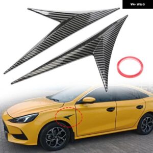 V字型 汎用 カーサイドフェンダーベント ステッカー 車体 装飾 自動車 ボンネット エアインテークフローフードスクープカバー