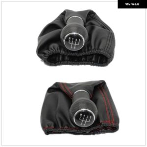 シート イビサ 1996-01 5速カーギアスティック シフト ノブ PUレザー ブーツ 付き