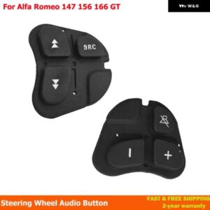 アルファロメオ 147 156 166 GTカー 多機能 プッシュ ラバー ステアリングホイール オーディオ ボタン