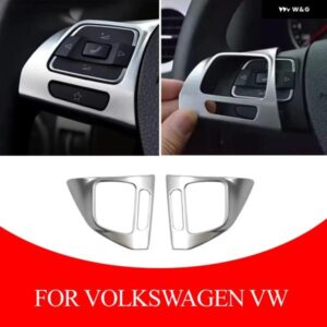 VW ゴルフ MK6 パサート B7 CC EOS ティグアン キャディ シャラン ジェッタ トゥーラン 車 ステアリングホイール パネル ステッカー トリム カバー