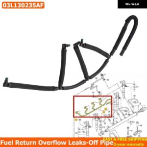 GOLF POLO TOURAN 車用燃料 オーバーフロー ホース 燃料リターンライン ホース パイプ ディーゼル インジェクター ホース リークライン 03L130235AF