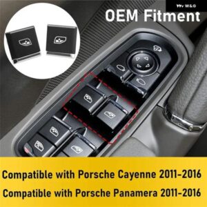 ウィンドウスイッチ ボタン キャップカバー 運転席側 マスター側 ポルシェ パナメーラ / カイエン 2010-2016 マカン 2014-2018