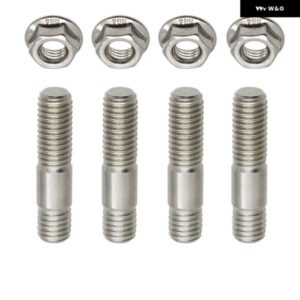 M8 ステンレス エキゾーストスタッド+フランジナット4個パック スズキ バンディット ヤマハ フェザー