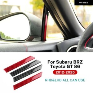 LHD RHD リアルソフトカーボン ステッカー スバル BRZ トヨタ GT86 2012-2016-20 Aピラー インテリア アクセサリー
