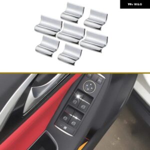 ABSクロームカーウィンドウスイッチリフターノブカバー トリム ステッカー トヨタ カムリ2019-21カーアクセサリー