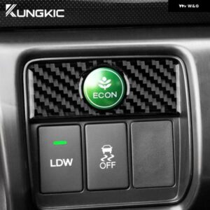 LHD リアルソフトカーボン ホンダ アコード 2013-17 車用 ヘッドライト スイッチキー フレーム 内装 トリム アクセサリー