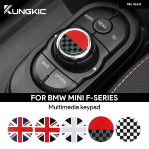 カーアクセサリー MINI COOPER F55 F56 F57 F60 COUNTRYMAN CLUBMAN 中央 コントロール ボリューム マルチメディア ボタン ノブ ステッカー スタイリング