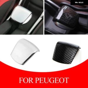 ABSカー スタイリング ハンドブレーキカバー プジョー 2008 2014-2019ハンドブレーキデコレーション トリム ステッカー アクセサリー