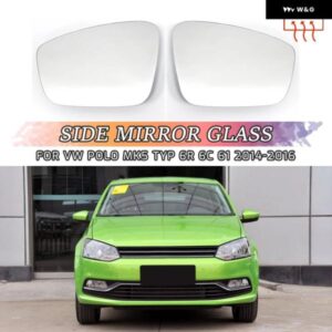 VW ポロ V 6R 6C 2009-2017 車 左 右 リアビュー サイド ウィング ミラー ガラス 加熱 外装 パーツ 広角 リアビュー
