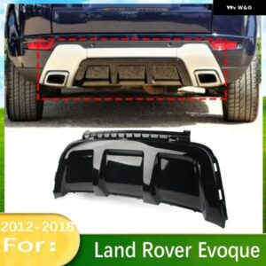 グロスブラック リアバンパー カバー トリム プレートボード ランドローバー レンジローバー イヴォーク 2010-16-2018 カスタムパーツ アク