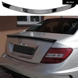 ABS リア トランク スポイラー メルセデスベンツ C クラス W204 4 ドア 2007-14 カーボンペイント カスタムパーツ アクセサリー 交換用部品