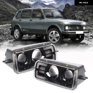 LADA NIVA 4X4 アーバン 1995 - 2020 デイタイム ランニングライト ランニングウィンカーライト 付き スモーク車フロント フォグランプ アク