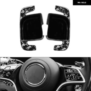 オート ステアリングホイール シフターエクステンションシフトパドルトリム カバー 2個 メルセデスベンツ EQEクラス EQSクラス ABSパターン