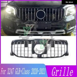 グロスブラック カーアクセサリーフロントバンパー アッパーグリル メルセデスベンツ GLB クラス X247 W247 GLB180 GLB200 2019-2022 カス