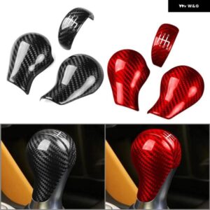 カーボンカー インテリア ギアシフトノブカバー トリム 日産 370Z Z34 2009-16 20117 2018 カスタムパーツ アクセサリー 交換用部品 互換品
