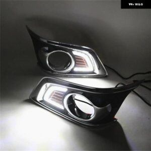 2個 カースタイリング トヨタ ハイラックス VIGO チャンプ 2012 2013 2014 LED DRL デイタイム ランニングライト 昼光 防水 信号 スタイル