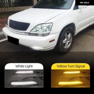 2個 車 LED デイタイム ランニングライト レクサス RX300 RX330 RX350 35827 DRL フォグランプ ウィンカーライト カスタムパーツ アクセサ