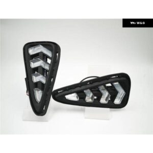 車 DRL トヨタ カムリ 2015 2016 2017 LED デイタイム ランニングライト デイライト フォグライト カバー とイエローウィンカー カスタムパ