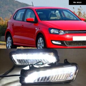 車 LED フォグランプ DRL VW フォルクスワーゲン ポロ MK8 6R 2011 2012 2013 フロントバンパーライト とワイヤーフレーム 6RD 941 699 6RD