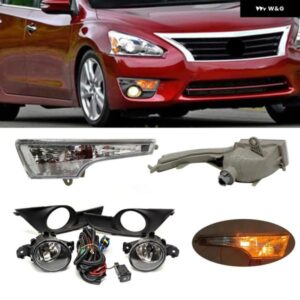 フォグライト グリル カバー ヘッドライト 日産 アルティマティアナ 2013 2014 2015 DRL フォグランプ キット ハーネス電球スイッチ カスタ