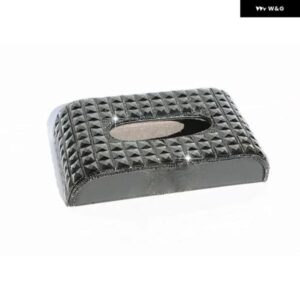 車用ブリンブリンティッシュボックスカバー クリスタルナプキンホルダーホームカーブラック ダイヤモンド カスタムパーツ アクセサリー 交