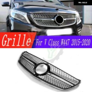 ダイヤモンド/GT スタイル メルセデスベンツ V クラス W447 V250 V260 2015-19 カーアクセサリーフロントバンパー グリル アッパーグリル
