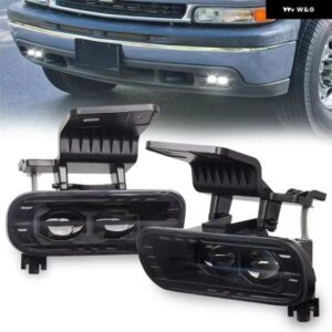 ペアブラック LED フォグライト シボレー シボレー 99-02 シルバラード 00-06 サバーバンタホバンパー フォグランプ ドライビングランプ カ