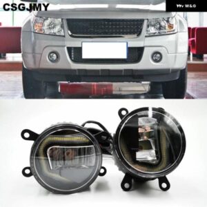 1セット 3-IN-1機能 自動 LED DRL デイタイム ランニングライト カープロジェクター フォグランプ 信号 灯 スズキ グランドビターラ 2007