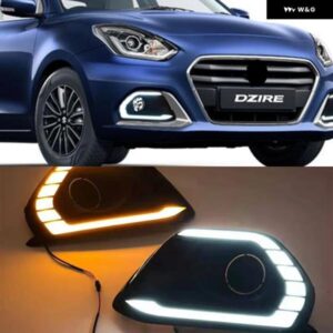 カー点滅 1ペア スズキ DZIRE 2020 2021 2022 黄色 ウィンカー リレー車 DRL ランプ 12V LED デイタイム ランニングライト デイライト カス