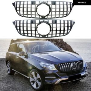 フロント レーシング 改築グリル バンパー メルセデスベンツ W166 GLE クラス GTR GLE400 GLE500 GLE350 GLE43 2015-19 カスタムパーツ ア