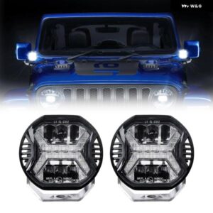 LED ワークライトバー 4インチ LED ヘッドライト 12V DRL ジープ ラングラー JK オフロード 4 4 トラック アクセサリー LADA ATV スポットラ