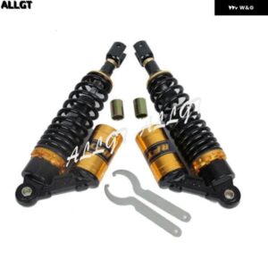 390MMペア リアショックアブソーバーリアサスペンションクレビス KAWASAKI ブラック /ゴールド カスタムパーツ アクセサリー 交換用部品 互