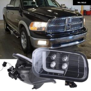 車 LED DRL フォグランプ ダッジ RAM 1500 2500 3500 ピックアップ 2009-2012 フロントバンパー ドライビングランプ アセンブリ カスタムパ