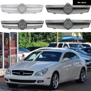 フロント レーシング センターグリル フェイスリフトバンパー グリル メルセデスベンツ W219 CLS クラス 2005 2006 2007 カスタムパーツ ア