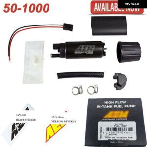 汎用 AEM 50-1000 340LPH 高フローインタンク EFI 燃料 ポンプ ストレーナー取り付けキット 付き WALBRO GSS342 AEM ステッカー 付き カス