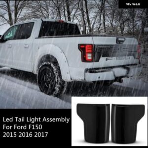 2PC 車 12V LED テールライト アセンブリ フォード F150 2015 2016 2017 ピックアップ トラック F-150 LED リアブレーキリバースライトアク